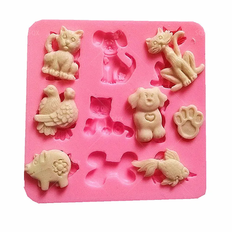 Силиконовая форма для помадки в форме животного инструменты украшения торта