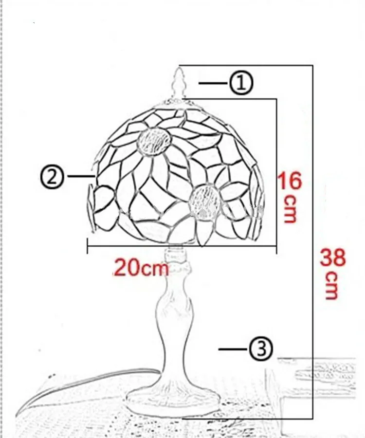 Современные лампы Тиффани подсолнечника настольная лампа гостиной спальня ночник веранда лампы фойе бар домашнего декора для подарок на день рождения