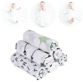 

Baby Summer 100%Muslin cotton Single layer baby towel newborn blanket baby swaddle infant wrap 120x120cm