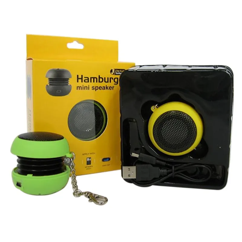 

Colorful Mini Hamburger Speaker Amplifier For iPod iPad Laptop for iPhone Tablet PC