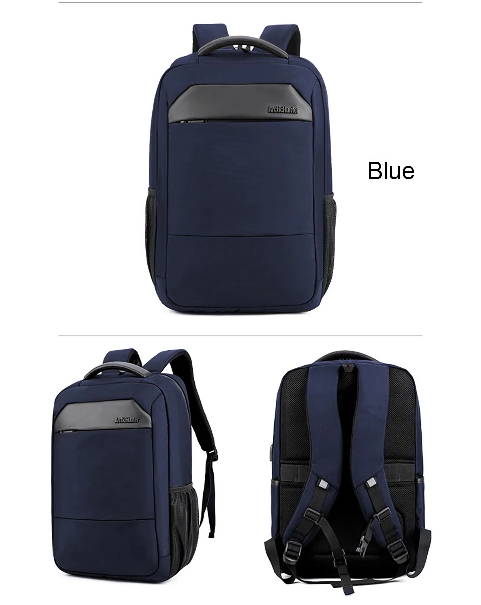 ARCTIC HUNTER 111 Mochilas Повседневный мужской рюкзак, рюкзак для ноутбука, водонепроницаемый рюкзак с usb зарядкой, школьный рюкзак, Мужской черный