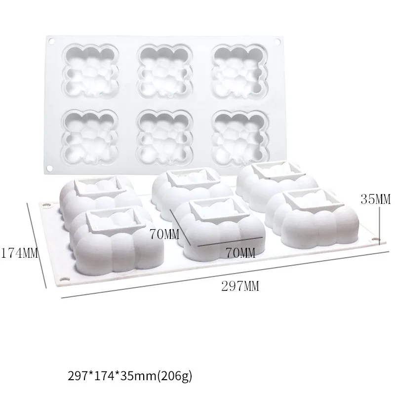 SHENHONG 6 отверстий облако силиконовые формы для торта для выпечки муссов шоколадные губки формы сковородки украшения торта инструменты аксессуары Moule