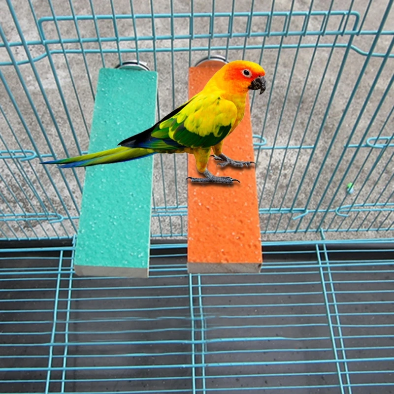 Pet Аксессуары для птиц Красочные ПЭТ клетка для птиц Жердочки Стенд Платформы Paw измельчения чистой для игрушки попугай, игрушка