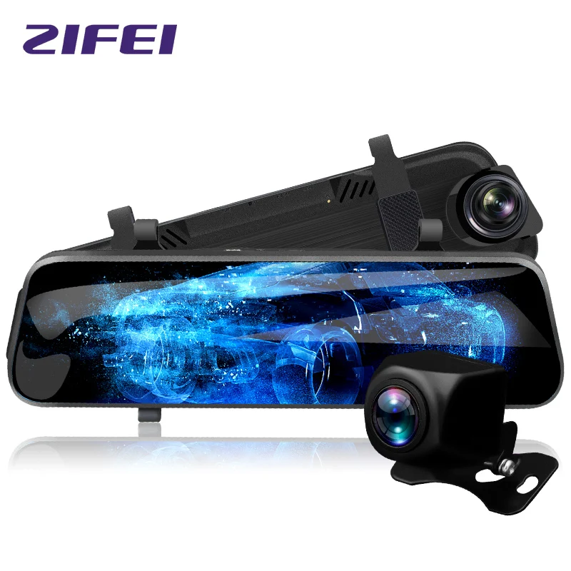 

ZIFEI 4G ADAS Car DVR Camera 10"Android Stream Media Rear View Mirror FHD 1080P WiFi GPS Dash Cam Registrar Video Recorder DVRs