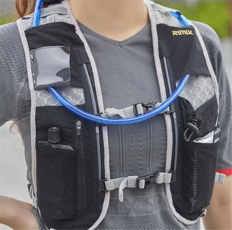 Men Women 2L Marathon Backpack Trail Running Lightweight Running Bag Fitness Hydration Vest Pack Outdoor Sport Hiking Pack