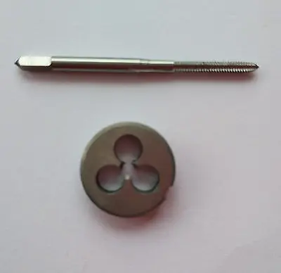 1pc HSS M3 X 0.5mm Plug Left Tap and 1pc M3 X 0.5mm Left Die Threading Tool