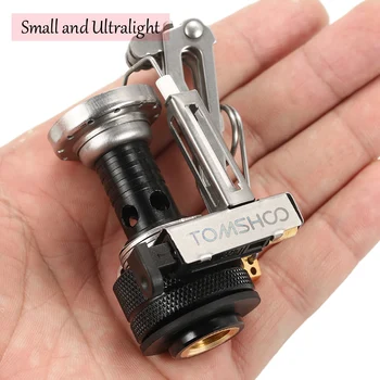 

TOMSHOO Mini Backpacking Canister Stove Burners Camping Outdoor Cooking Foldable Hiking Supply Butane Propane Canister