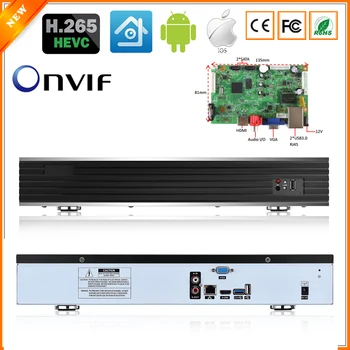 

16CH 4MP 8CH 5MP H.265 CCTV NVR ONVIF Video Recorder Hisilicon HI3798C Motion Detection Recording Mobile Monitoring 2 SATA Port