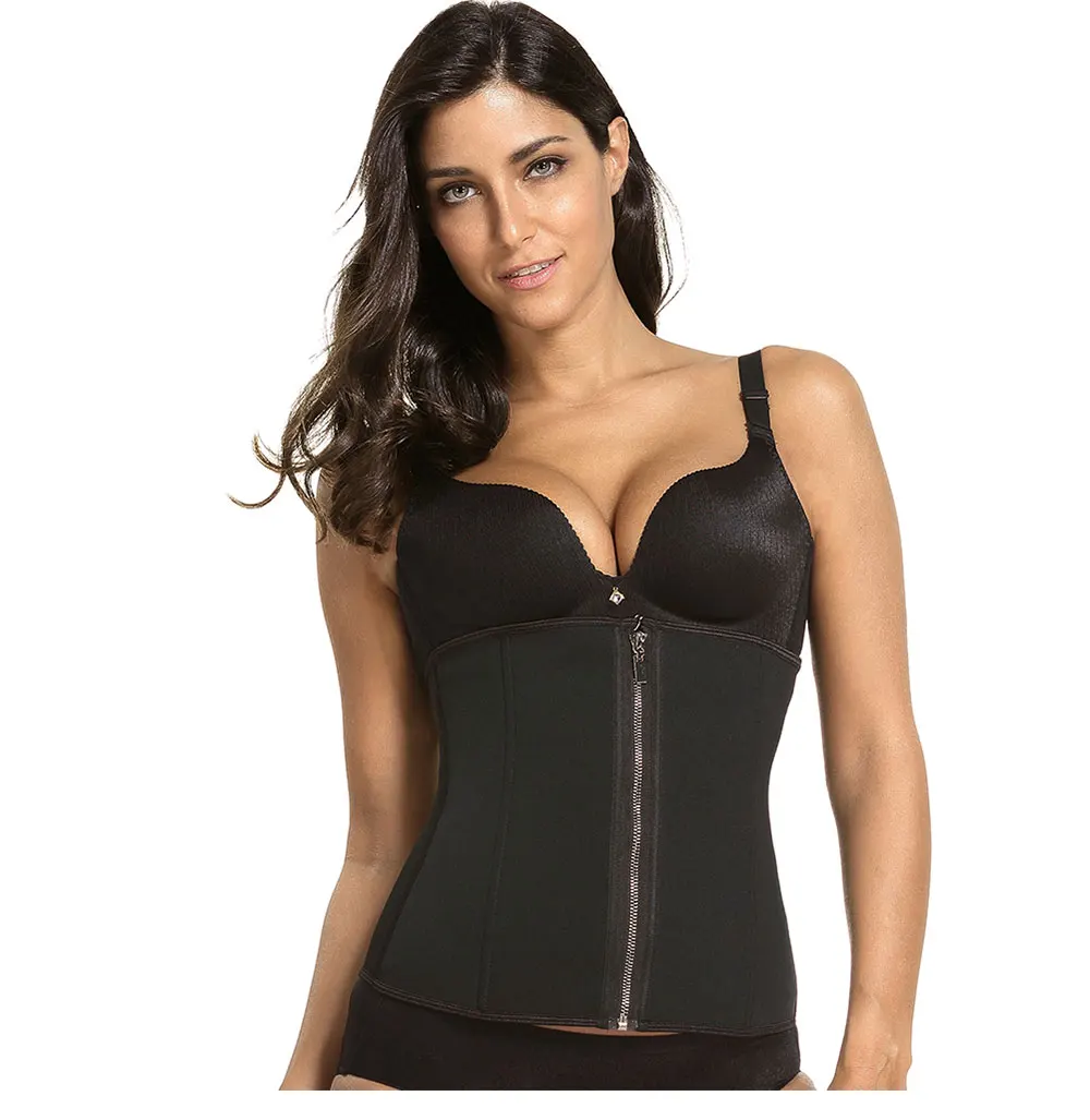 NB1455_01 Atbuty Neoprene Hot Waist Trainer Steel Bones Sweat Body Shaper Hooks and Zipper Corset Keep Warm Shapewear (9)
