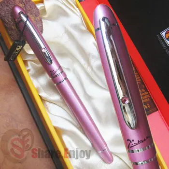 

PICASSO 608 FOUNTAIN PEN MEDIUM NIB GLOSS PINK AND SILVER WITH ORIGINAL BOX