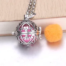 4 цвета Арома диффузор ожерелье винтажные Медальоны кулон Духи Эфирное масло Ароматерапия Ожерелье с подушечками 041024