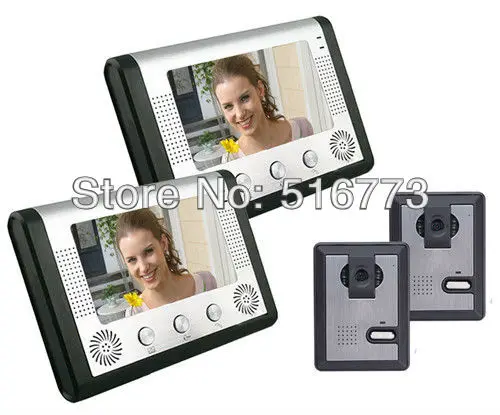 7-дюймовый цветной TFT LCD Видео домофон от 2 до GB-8012M22 | Безопасность и защита
