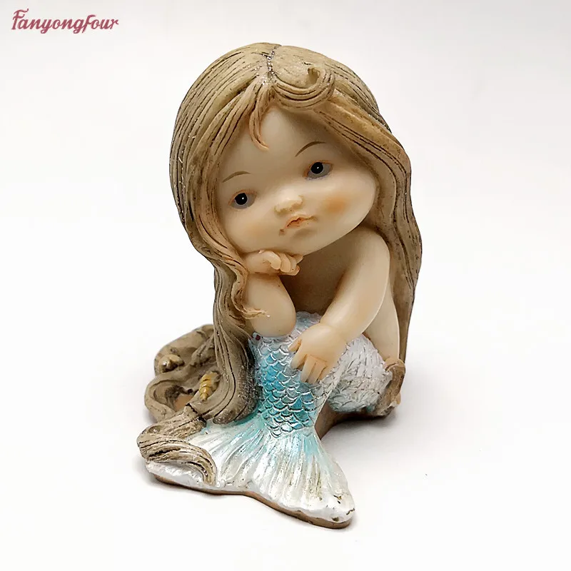 

New Mermaid Fondant Cake Silicone Mould Handmade Soap Candle Silicone Mold Baking Tools