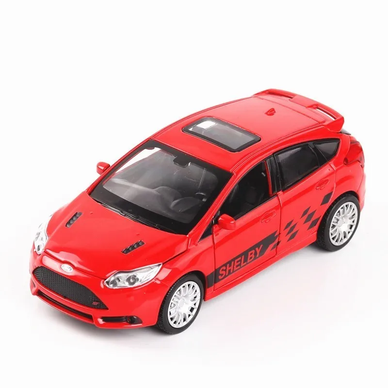 1/32 Масштаб литья под давлением Ford Fawkes сплав модели автомобилей моделирование Авто транспортные средства игрушки украшение автомобиля хэтчбек автомобиль подарок на день рождения для мальчика - Цвет: Red