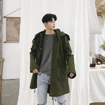 

2019 Autumn Fashion Personality Printing Men's Windbreaker Europe and America Handsome Men's Hooded Coat