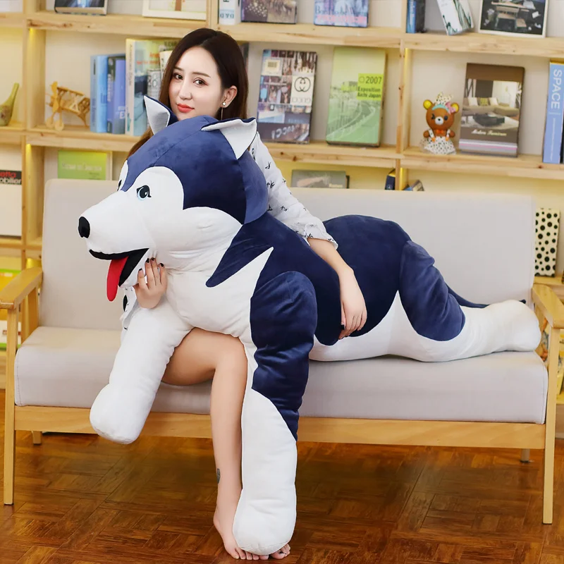 New 60/90cm Kawaii Husky Soft Plush Dog Dolls Stuffed Animal Kids Toys Simulation Husky Christmas Gifts Birthday Brinquedos