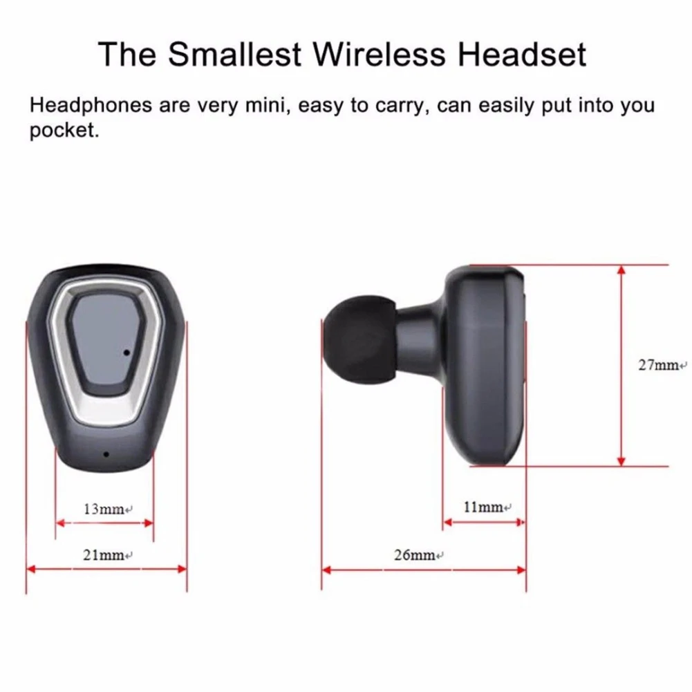 A7 TWS Wireless Bluetooth Headset Stereo Handfree Sports