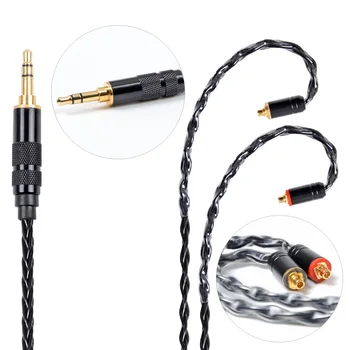 

NICEHCK MMCX/2Pin Connector 4.4/3.5/2.5mm Balanced 8 Core Silver Plated Cable For ZS10 AS10 TFZ NICEHCK M6/P3/DT300/DT500 NK10