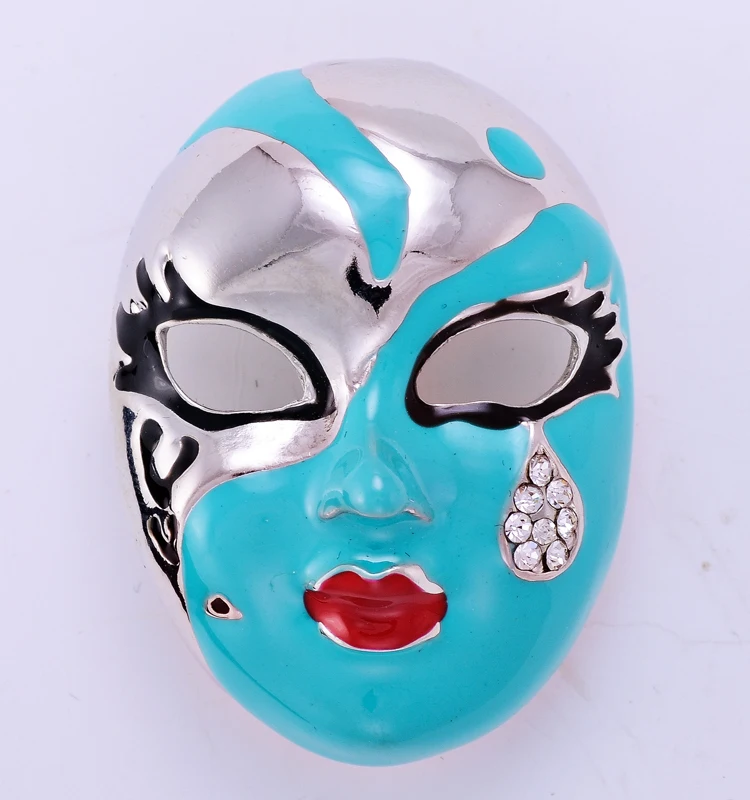 Женские эмалированные брошки MZC разноцветные броши в виде маски|mask brooch|brooch