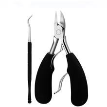 Резак для ногтей клипер 2 шт из нержавеющей стали набор для маникюра и педикюра ножницы для ногтей кусачки клипер для вросших пальцев ног Триммер Инструменты для ухода за искусством