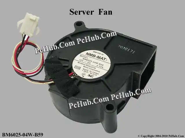 

NMB-MAT BM6025-04W-B59 TA1J DC 12V 0.32A Server Cooler Fan