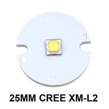 25 мм xml2 светодиодный чип лампы XM-L2 U3 1A холодный белый 6500K светодиодный излучатель с 25 мм радиатор фонарик diy запчасти