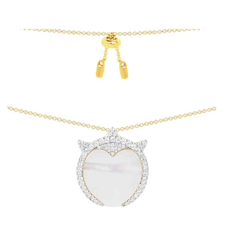 

Women's Pendant Necklace Brand SKA Golden Adjustable Demon Necklaces For Women AAA Zircon Trendy Fine Jewelry AC3911XNAY