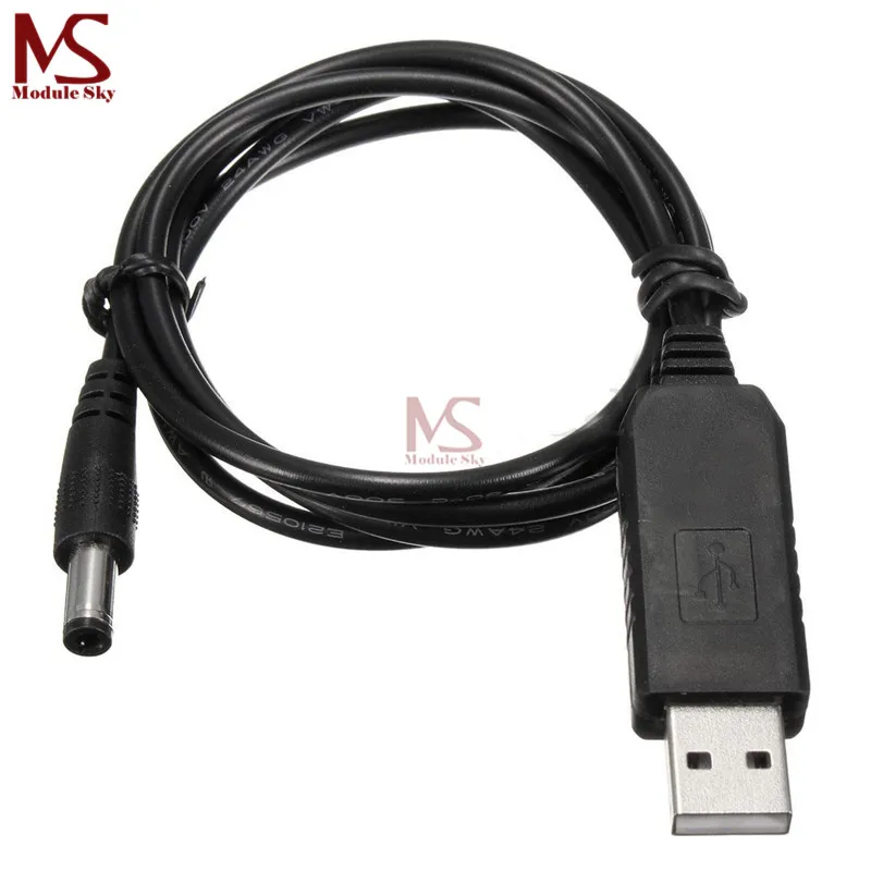 

DC-DC USB 5V to 9V DC Jack 5.5mmx2.1mm Step up Power Module Converter Cable Cord