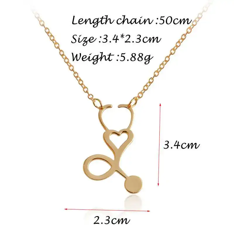 Pendant-Clavicle-Chain-Accessories-Temperament-Simple-Fashion-Necklace-Stethoscope-Necklace-Women-Gift-Jewelry-Cheap-Wholesale