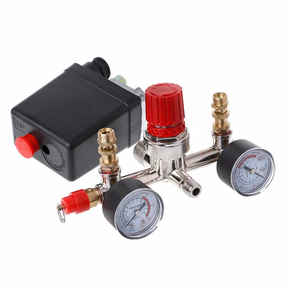Heavy Duty Air Compressor Pump Pressure Control Switch + Regulator