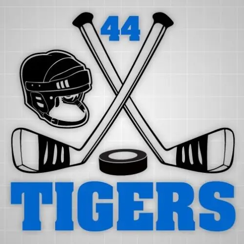 Hockey sticks wall silhouette,Hockey puck decal name number,boys room