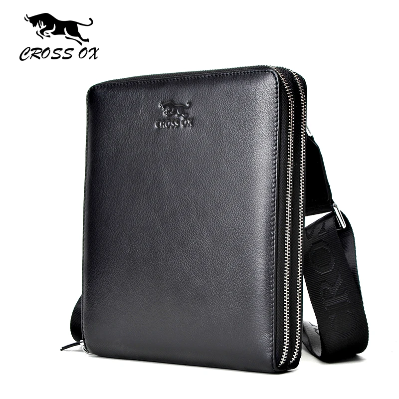 CROSS OX New Design Clutch Style 7 inch Tablet Bags For Men Genuine Leather Shoulder Bag Card ...