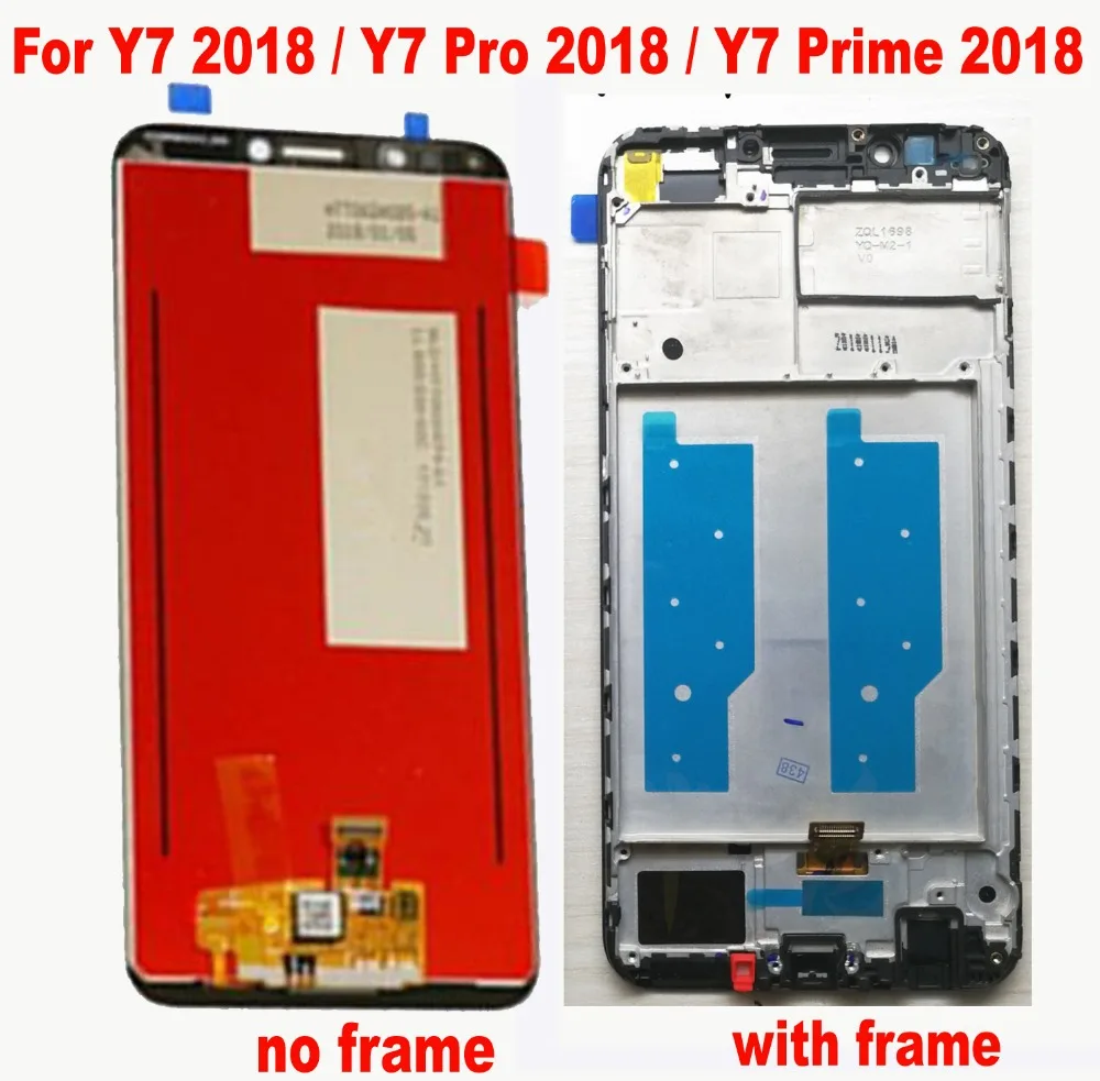 

100% Tested For Huawei Y7 2018 / Y7 Pro 2018 / Y7 Prime 2018 LCD Display + Touch Screen Digitizer Assembly Replacement + Frame