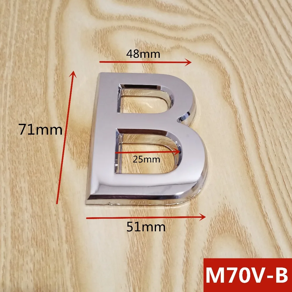 70 мм 0123456789 ABCDEF Современная Серебряная Табличка номер дом отель дверь адрес стикер с цифрами табличка знак ABS пластик