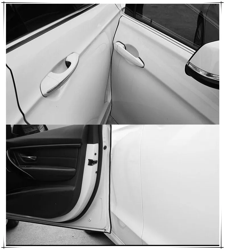 Авто-Стайлинг 5 м полоски для защиты дверей с резиновыми краями для Skoda Octavia a5 a7 Yeti Roomster Fabia Rapid Superb