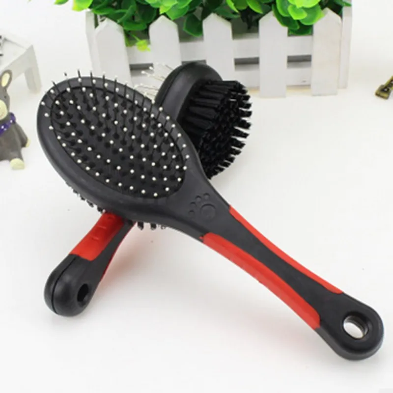 

2019 Hot 2 Faces Double Sides Dog Cat Comb Pet Puppy Brush Pet Fur Grooming Tool For Long & Short Hair Dogs High Quality