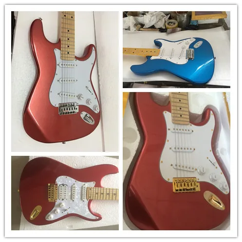 

Anmiyue Electric Guitar Blue Silver Powder Quality Guitar/Customizable Chinese Electric Guitar