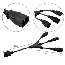 30 см IEC 320 C14 штекер для 3XC13 Женский Y Тип сплиттер Мощность шнур 10A 250 V C14 в три раза C13 Мощность Кабель-адаптер