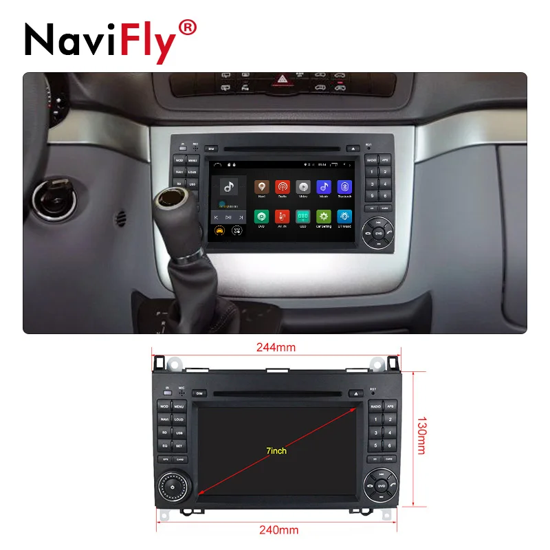 Best Android 7.1 4G WIFI Car dvd multimedia player radio for Mercedes/Benz Sprinter B200 Vito Viano W169 W245 W639 W209 with GPS Navi 4