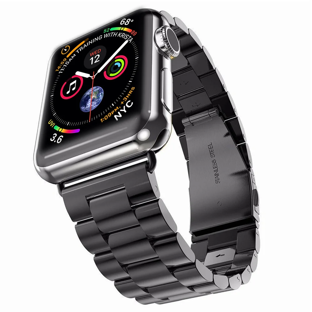 Ремешок для apple watch, 4 ремешка, 44 мм, 40 мм, correa, apple watch, 42 мм, 38 мм, iwatch, браслет из нержавеющей стали, ремешок для часов 4/3/2/1