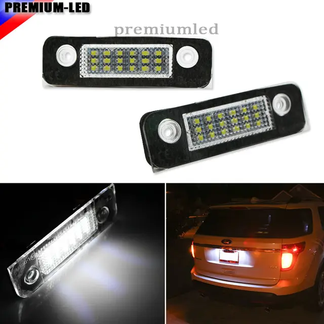 OEM Replacement Xenon White LED License Plate Light Assemblies For Ford