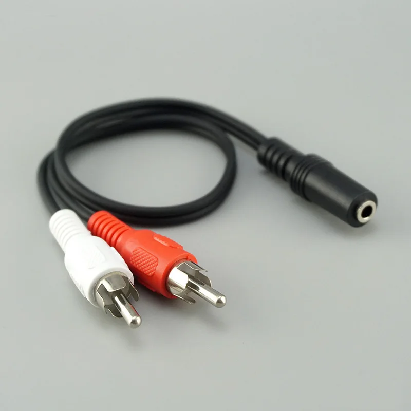 Universal 3 5mm 3 5 Y Adapter Audio Cable Stereo Female Jack to 2 RCA Male Adapter white red for Headphone