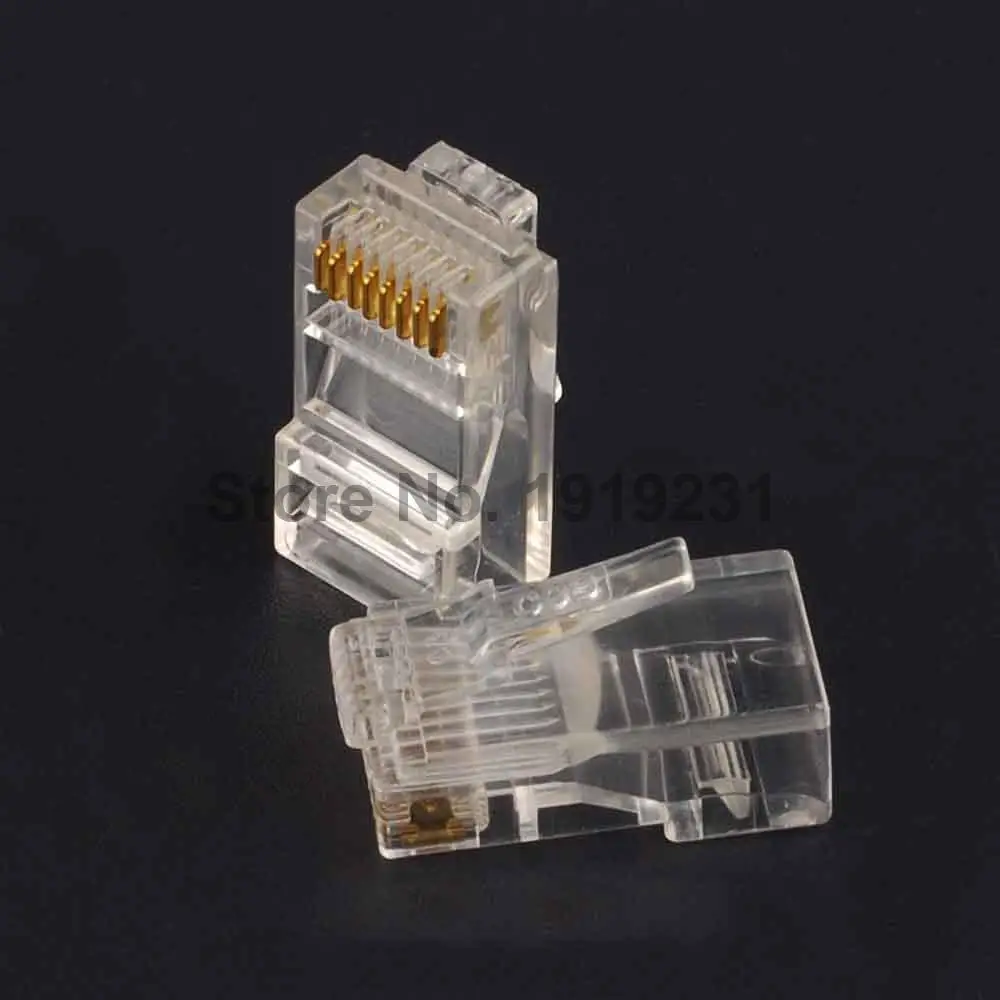 50PCS 8Pin RJ45 Modular Plugs Socket Network Crystal Plug RJ45