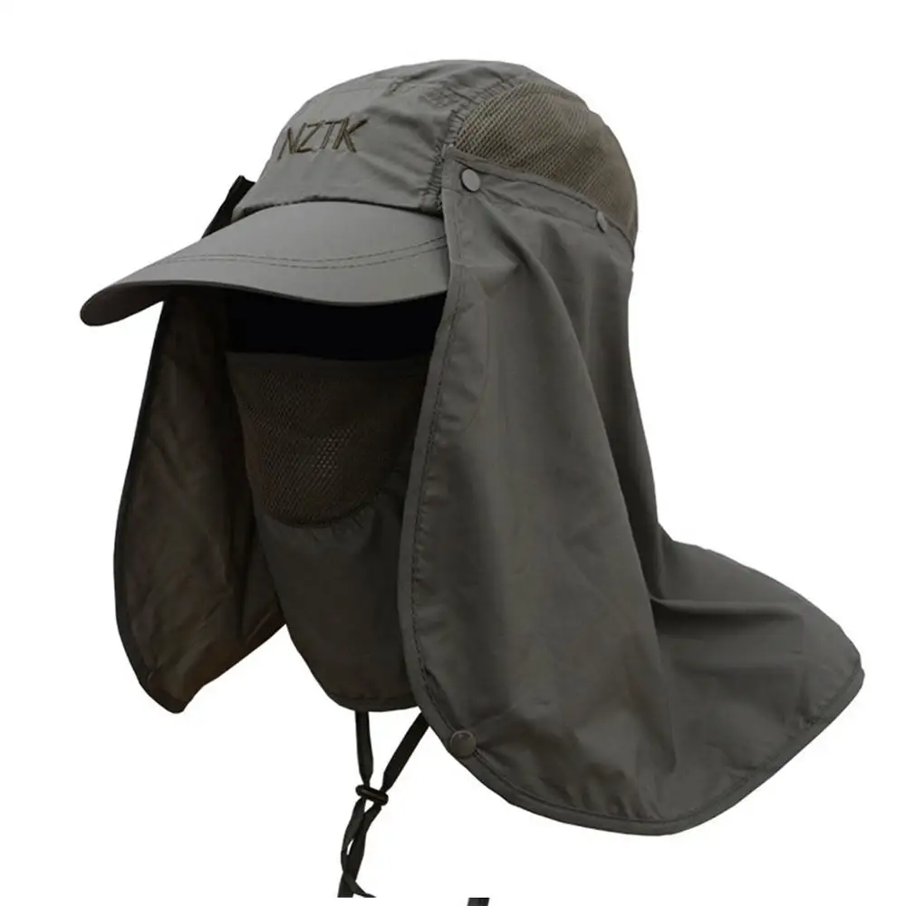 Army color Открытый мужской УФ Зонт с рисунком с обратной стороны шляпа рыболовные кепки женские летние для верховой езды быстросохнущие шапки бейсболка для горного туризма дышащая распродажа - Цвет: Army color