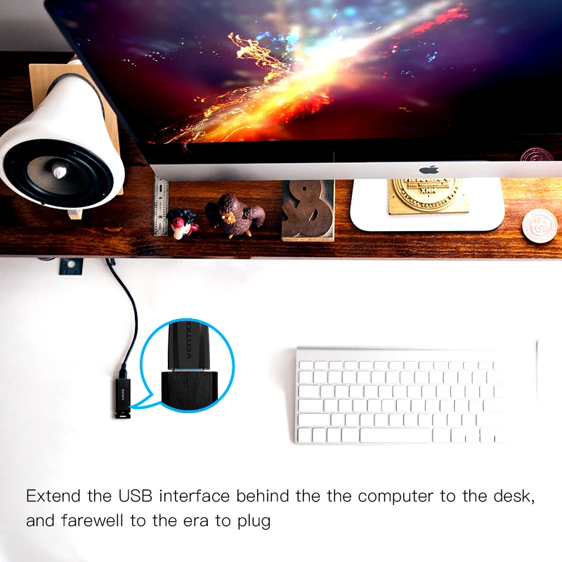 Vention أوسب 3.0 كابل الذكور إلى الإناث تمديدات كابلات usb فائقة السرعة USB 2.0 موسع كابل بيانات 0.5 متر 1 متر 1.5 متر 2 متر ل PC الكمبيوتر