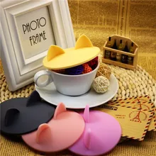 Креативный милый кот ушки силиконовая изоляционная крышка с защитой от пыли многоразовая чашка крышка собственными руками Сделай Сам Сращивание Термальность прокладка крышки