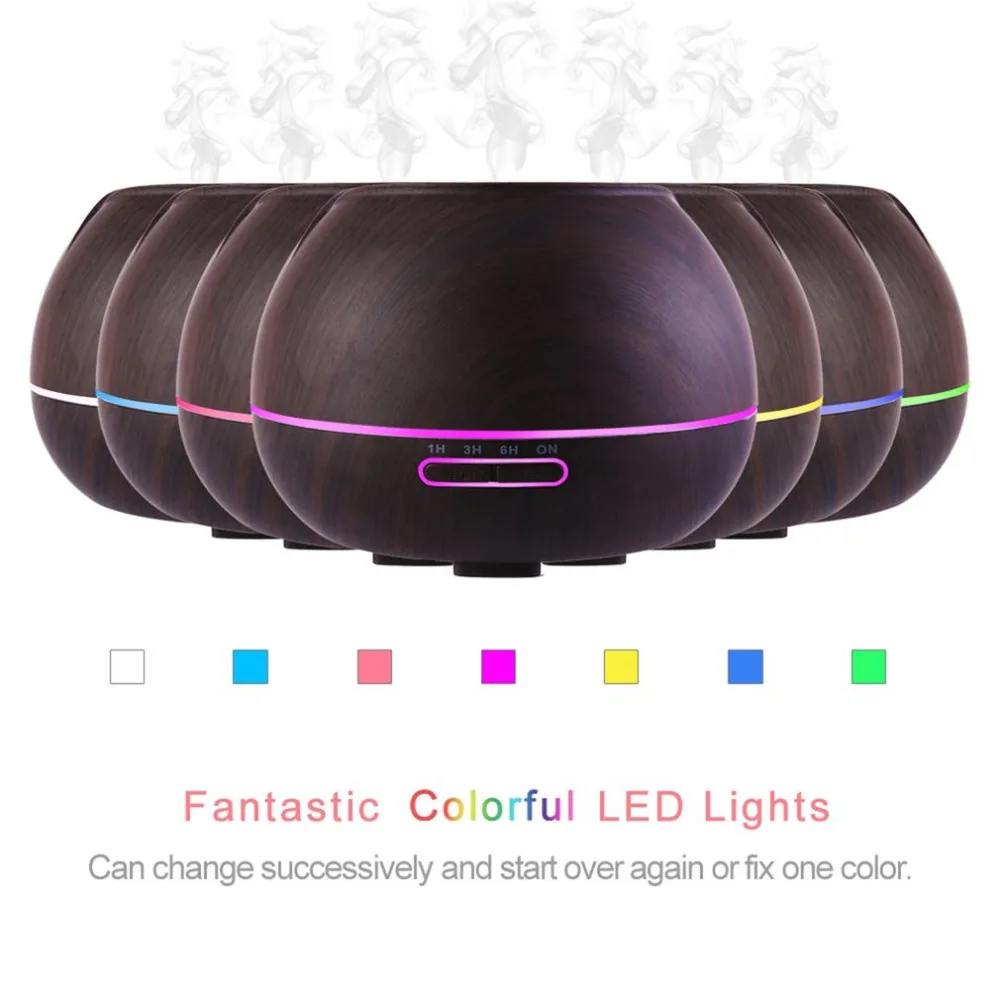 

Ultrasonic Aroma Air Humidifier Home Use Aromatherapy Machine Round Air Moistener Food Grade PP ABS Fragrance Lamp
