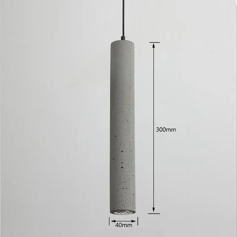 1 шт. LukLoy современные подвесные светильники промышленная лампа Бетон цемент цилиндрическая труба Кухонные светильники магазин барная стойка островное освещение
