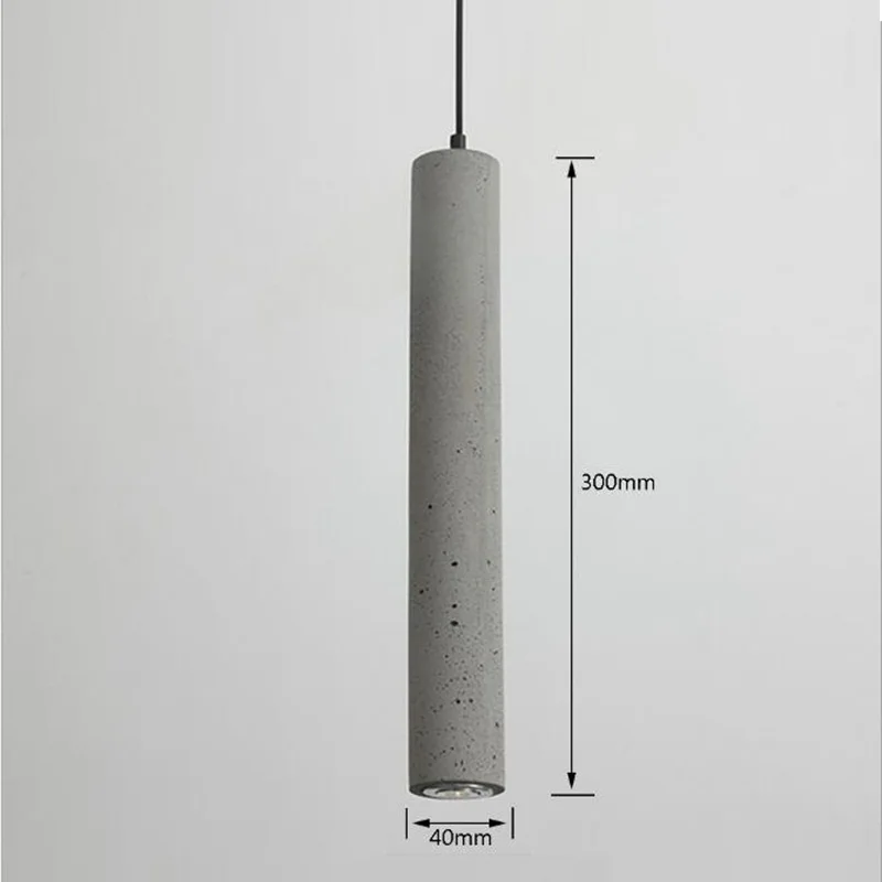 1 pc LukLoy Modern Pendant Lights Industrial Lamp Concrete Cement Cylinder Pipe Kitchen Lights Shop Bar Counter Island Lighting