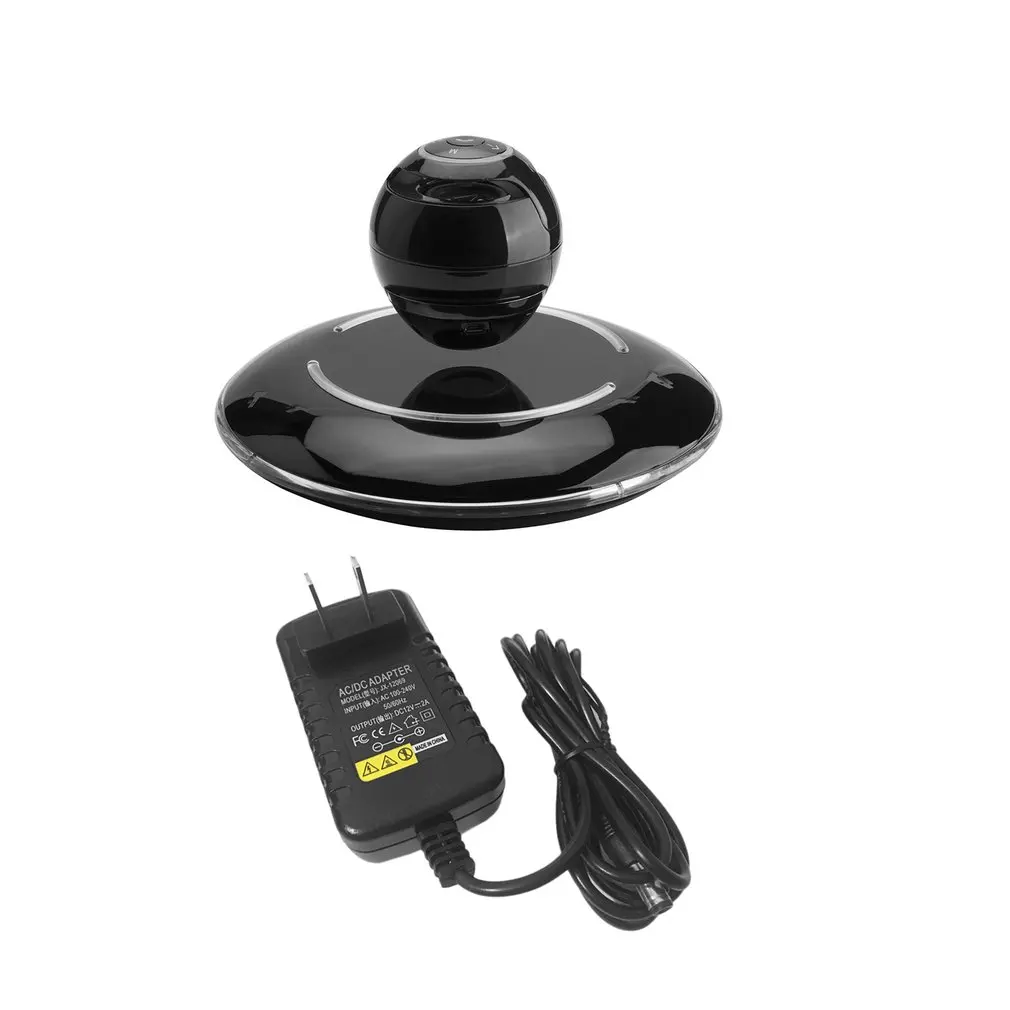 

US Plug Wireless Levitating Speaker 360 Degrees Surround Sound LED Light Floating Speaker for Smartphones